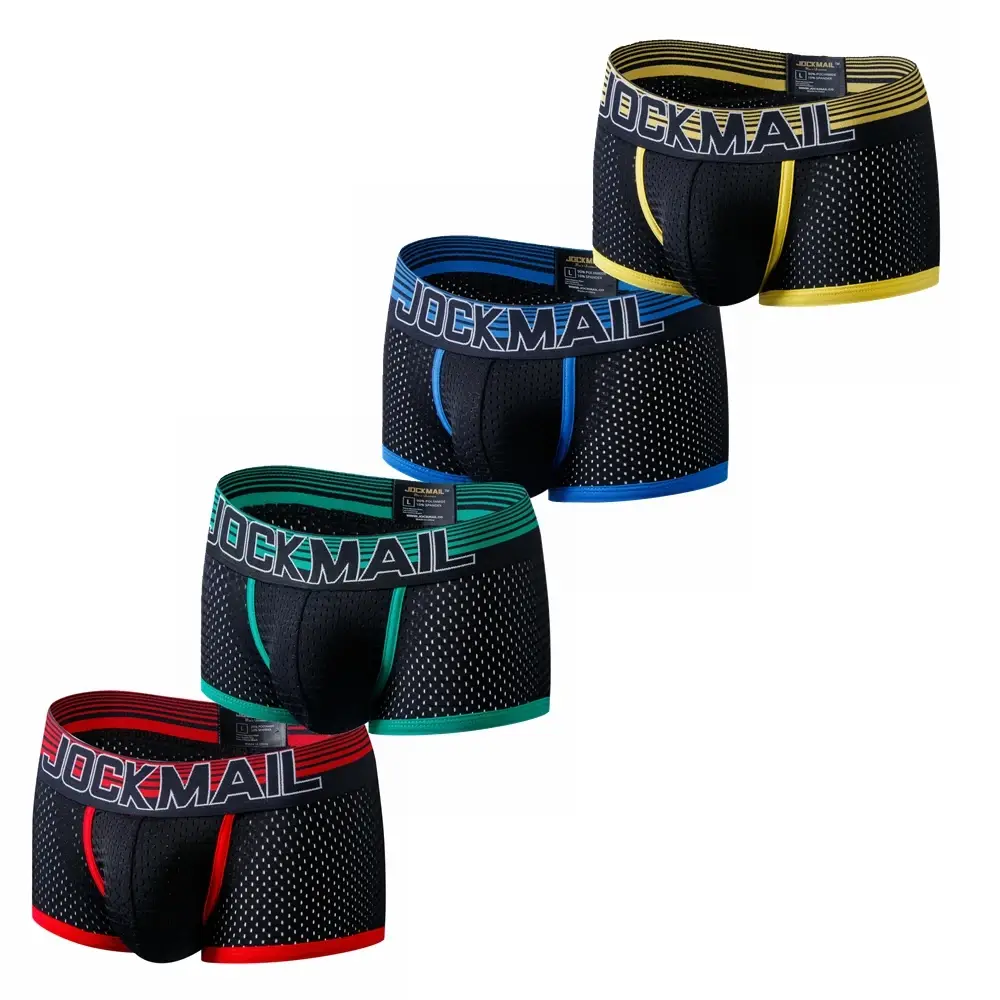4PCS/Lot Boxer Men Mesh Breathable Boxershorts Men Underwear Shorts Panties Men Cuecas Boxer Underpants Calzoncillos 3256808053328844