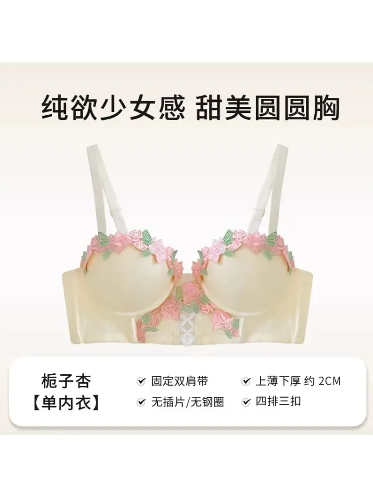 Tushy Viral Cute Bralette Wireless Summer Bra for Teens Anti Sagging Small Chest No Underwire Kawaii Style Lingerie Set — image 5