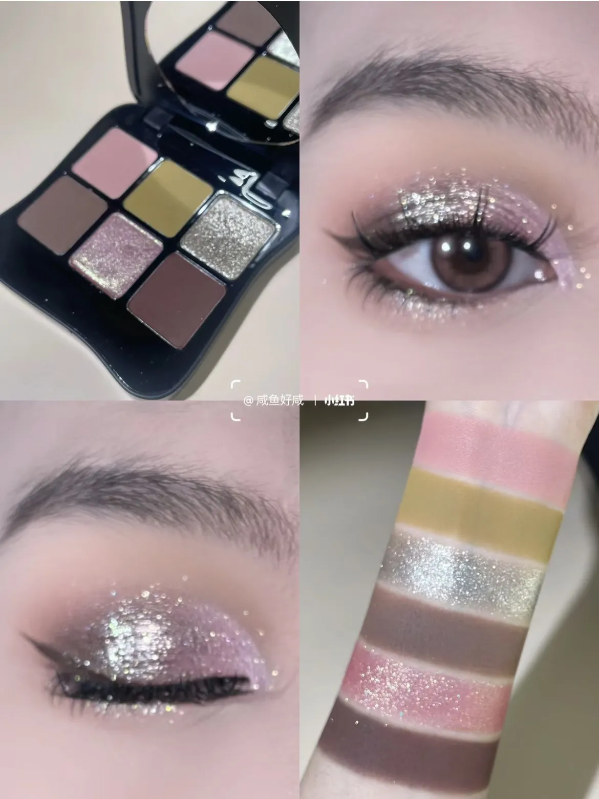 6 Color Eyeshadow Platte Green Matte Chameleon Shimmer Glitter High Pigmentated Eye Shadow Gothic Eyemakeup — image 4