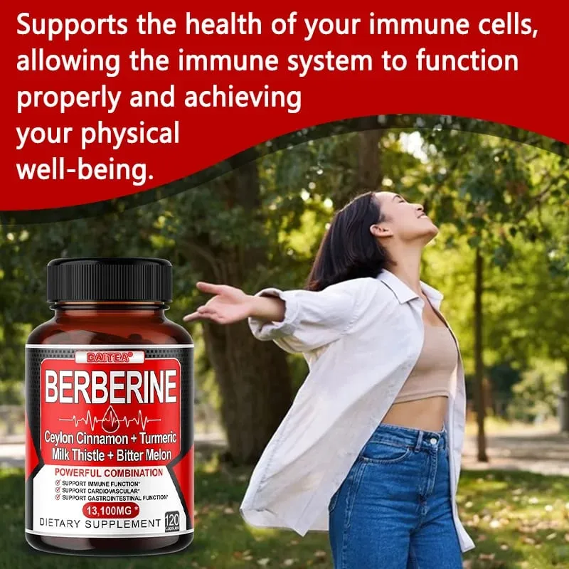 Berberine and Ceylon Cinnamon Capsules-Good for Cardiovascular and Digestive Health Strengthens The Immune System Anti-oxidant — image 5