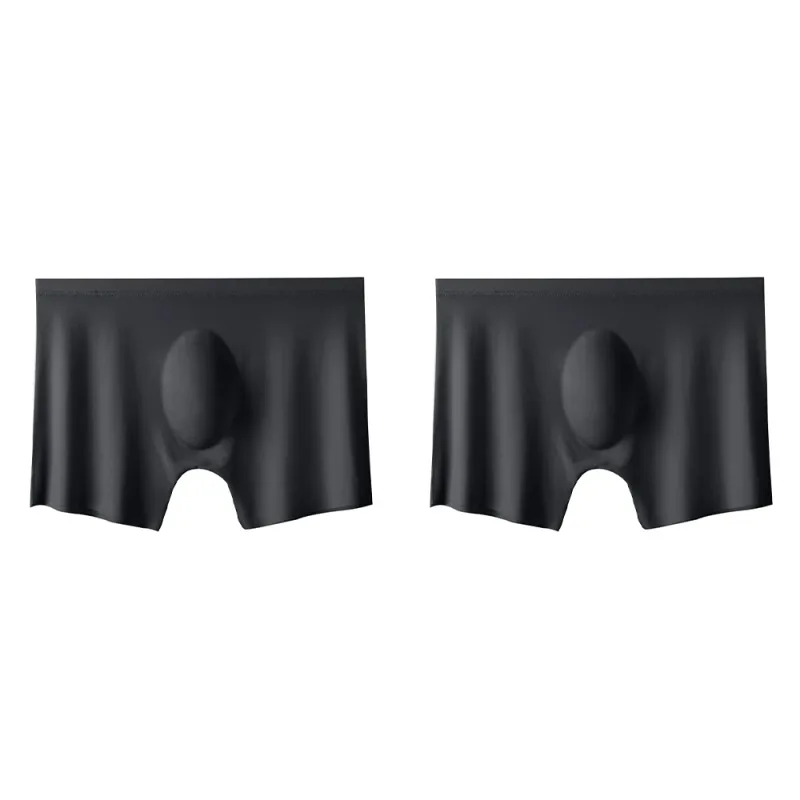 2Pc Men's Panties Ice Silk Underwear Men Underpants Boxers Seamless Man Ultra-thin Cool Breathable Boxer Shorts Male Boxershorts — image 36