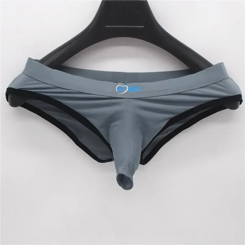 Men's Erotic Briefs Elephant Nose Open Sheath Bikini Gay Sexy Thin Ice Silk Penis Bulge Separate Elastic Quick Dry Sports Tangas — image 5