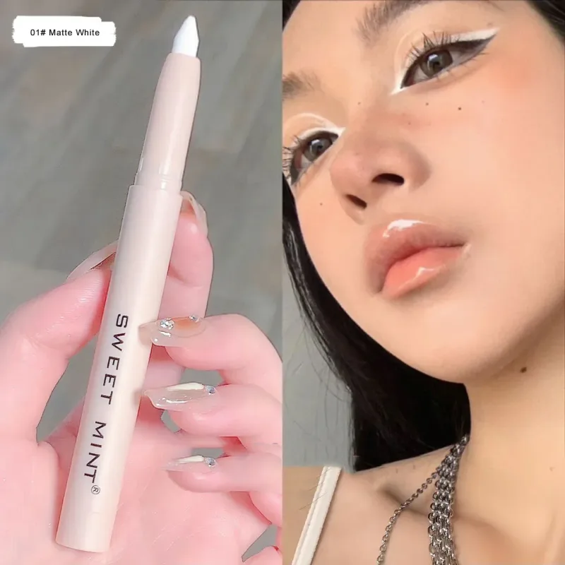 Eye Shadow Lying Silkworm Highlighter Pen Korean Eyes Makeup Matte White Pearl High-gloss Brightening Glitter Eyeshadow Stick — image 10