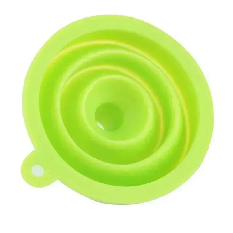 Mini Silicone Gel Foldable Collapsible Style Funnel Hopper Kitchen Tool — image 5