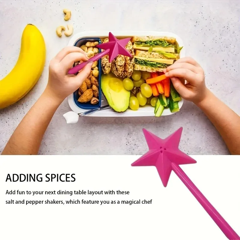 Refillable Magical Star Wand Portable Salt Pepper Spice Dispenser Shakers Set Kitchen Cooking BBQ Supplies Halloween Party Gifts — image 5
