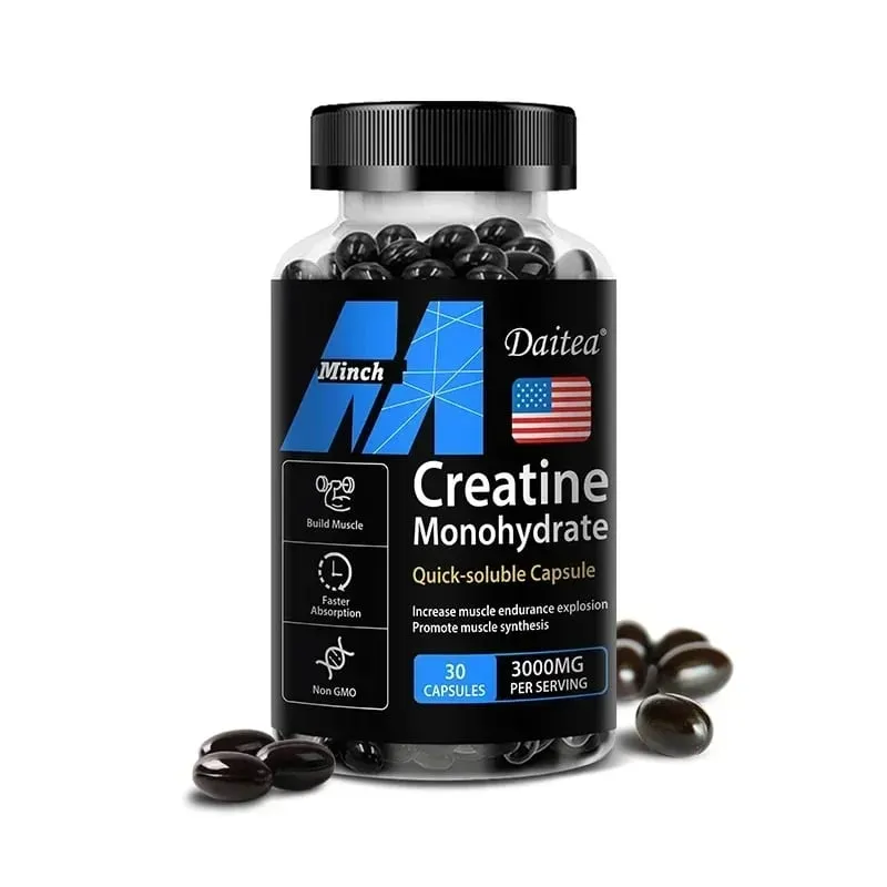 Daitea Creatine Monohydrate 3000 Mg - Strength Muscle Performance Supplement for Men and Women Non-GMO and Gluten-Free