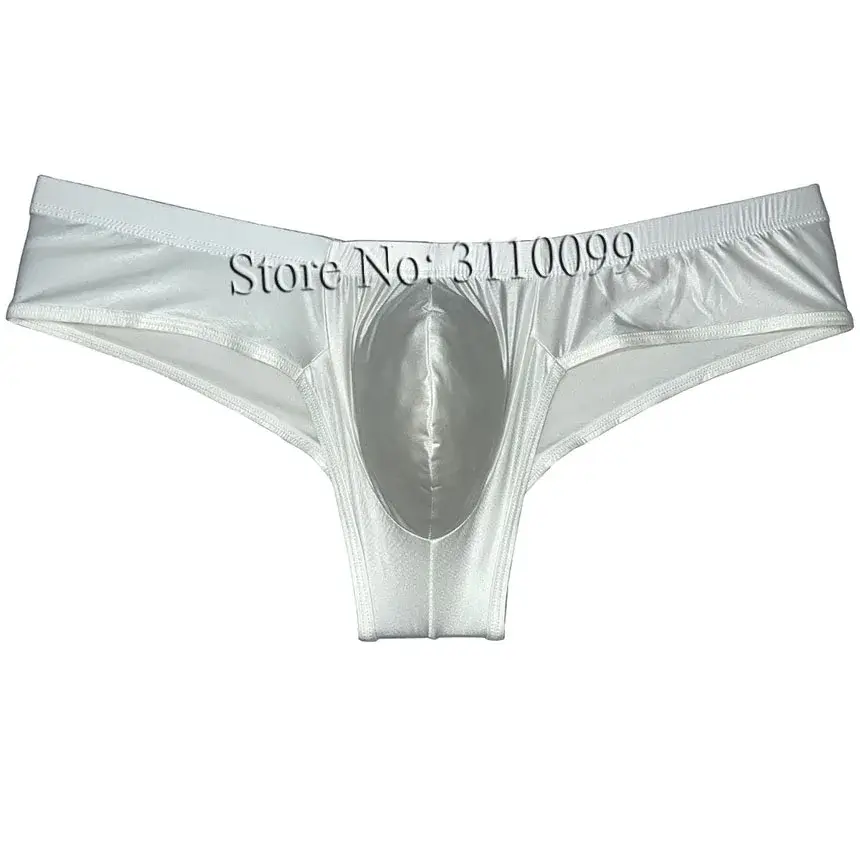 Men's Shiny Silk Mini Bikini Boxer Briefs Underwear Enhance Pouch Bikini Boxers — image 10