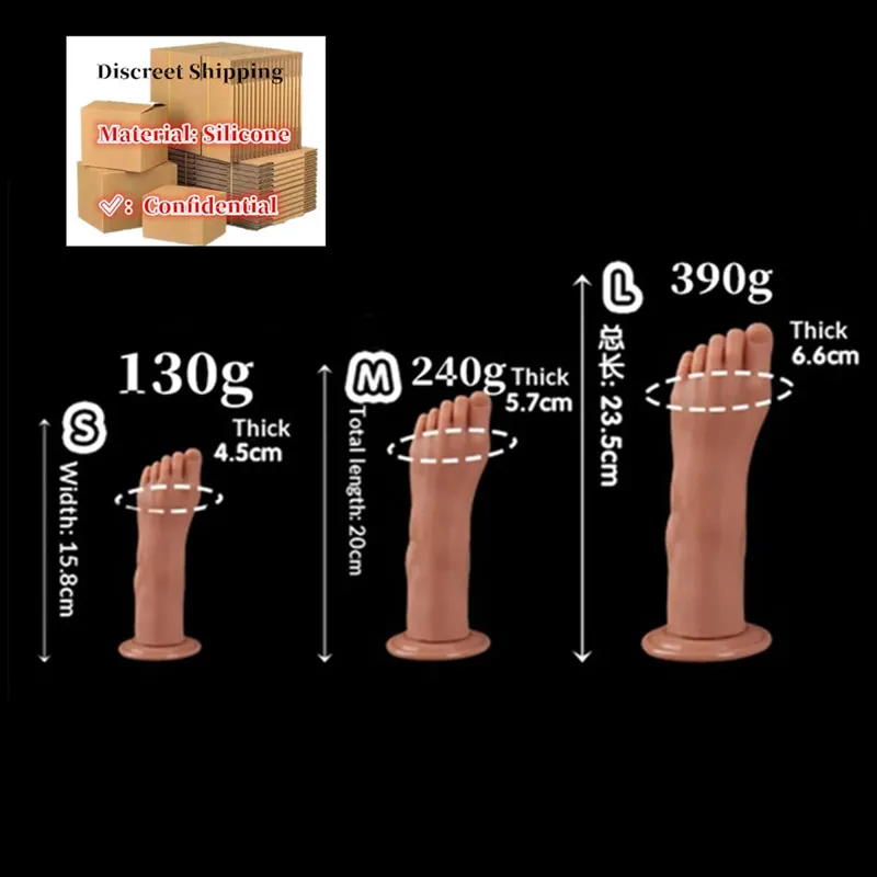 Huge Feet Style Anal Plug Big Silicone Ass ButtPlug Deep Masturbator Dildo Dilator Stimulator Anal Dildo Adult Sex Toy For Women — image 14