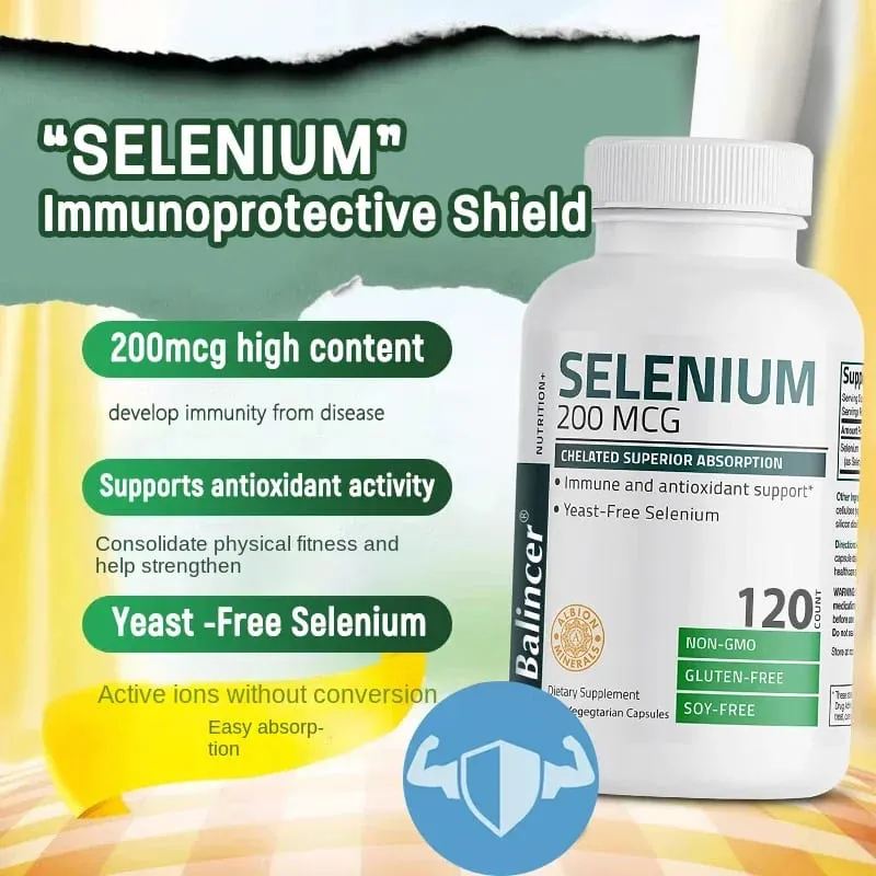 Selenium Supplement - Chelated Amino Acid Complex - High Absorption Antioxidant Enhances Immune Function Thyroid Support — image 3