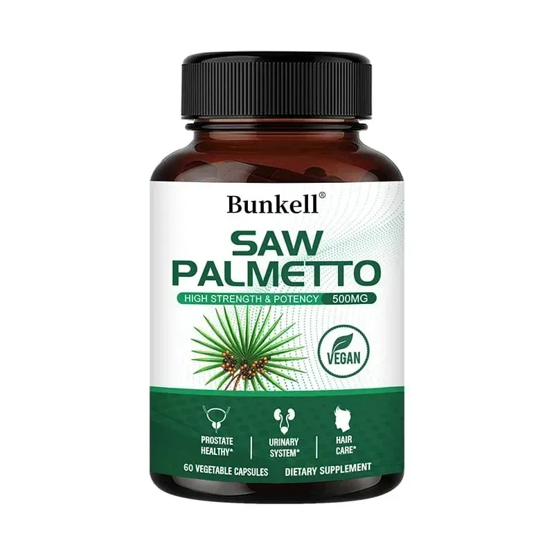 Saw Palmetto Capsules - Promotes Prostate Health Urinary Tract Support Reduces Hair Loss - Vegan — image 9