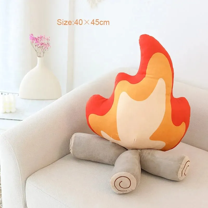 ZU 30/45cm Creative Plush Pillow Bonfire Stuffed Toy Funny Home Decor Campfire Cushion Emulational Fire Soft Doll — image 10