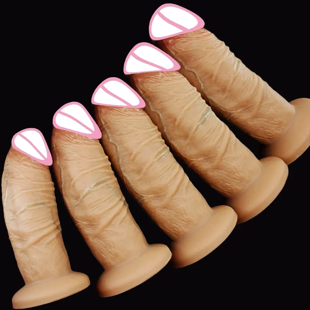 Dlouhý penis Velký péro Super realistická Silná dilda Silikonové Anální Dildo Vaginální expandér Sexuální hračka pro dospělé Žena Masturbace anální kolík — image 1