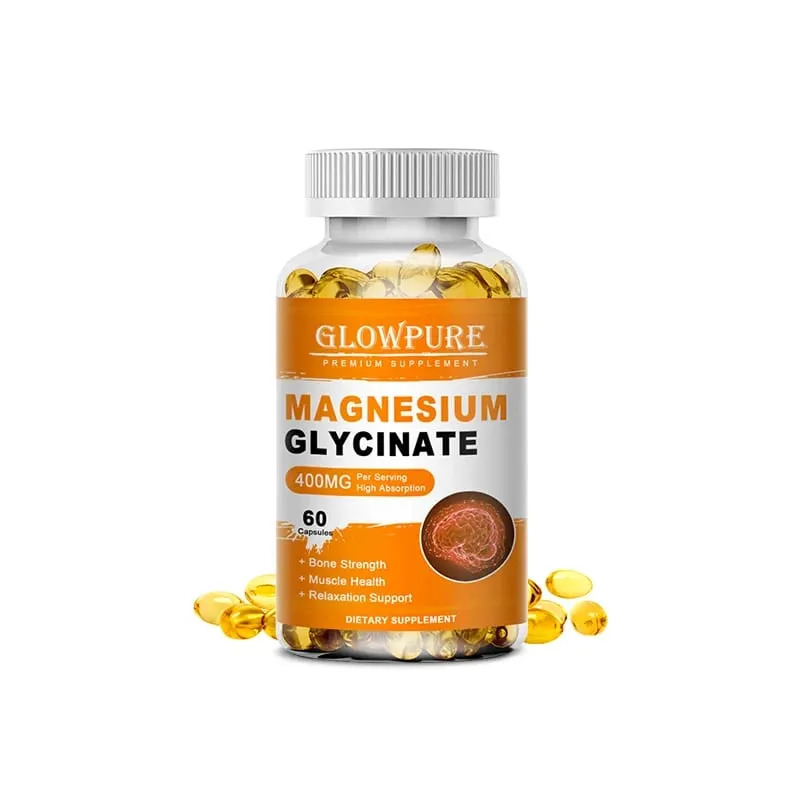 Magnesium Glycinate for Sleep Brain Nervous System Bone Muscle Relieve Anxiety Heart Health
