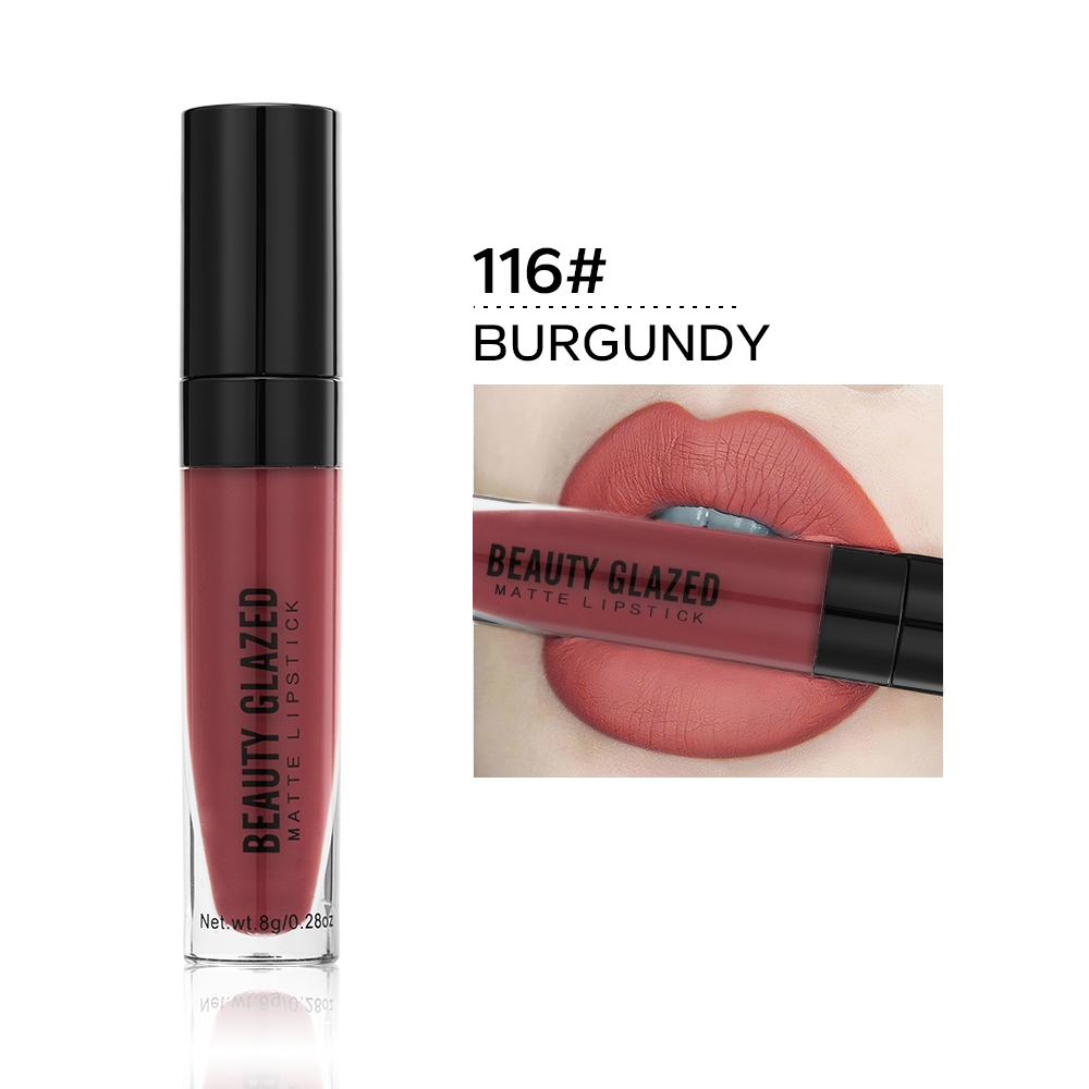 Beauty Glazed 20 Colors Long Lasting Waterproof Matte Lipstick Lip Tint Smooth Lightweight Lip Makeup — image 25