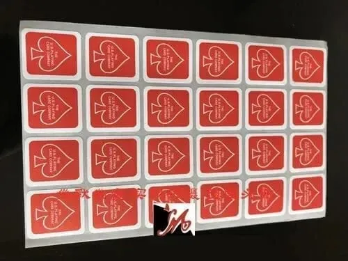 3 Sheets Original Bicycle Playing Card Case Seal Sticker Magic Trick 24 On 1 Sheet 3 Colors Magia Magie Magicians Accessory