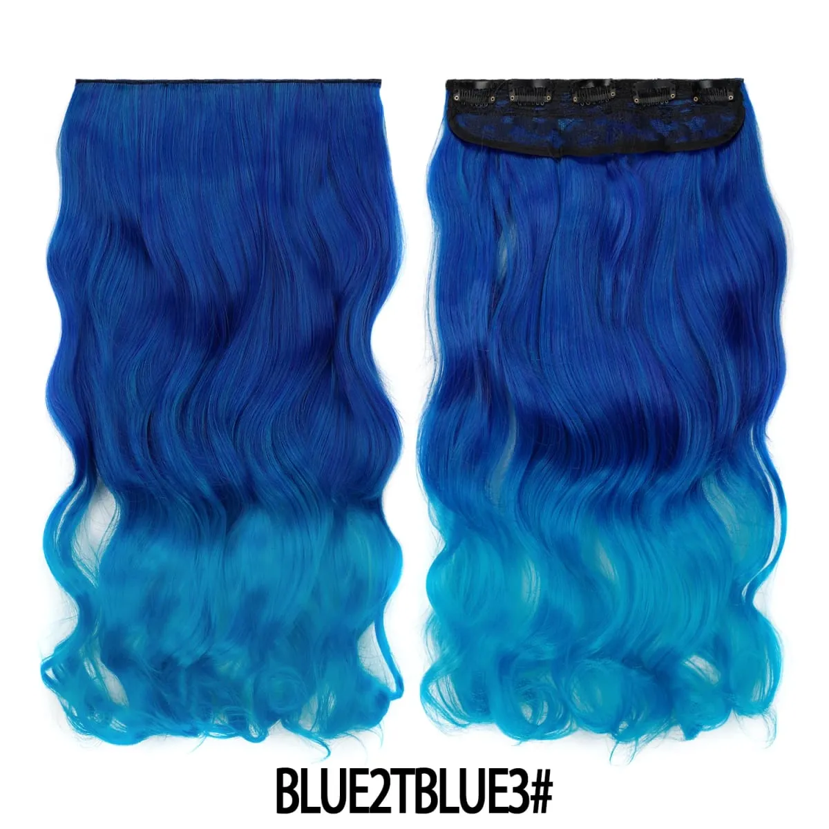 Jeedou One Piece 5 Clips Wavy Ombre Clip In Hair Extensions Long Water Wave Συνθετικά Σγουρά Μαλλιά Κομμάτι Rainbow Χρωματιστά Μαλλιά — image 37