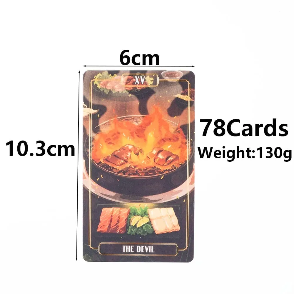 10.3*6Cm Gourmet Tarot Deck 78Pcs Divination Fate Tarot Oracle Cards Party Entertainment Board Game Cards — image 4