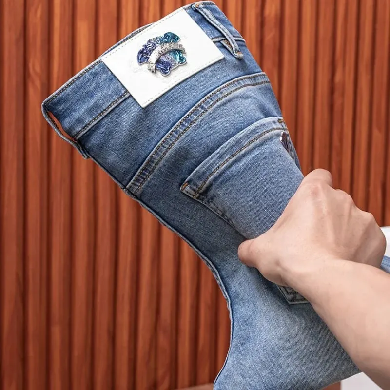 2024 New High-End Jeans Men's Light Luxury and Simplicity Versatile Casual Fashion Men's Clothing Slim Fit Tapered Pants — image 3