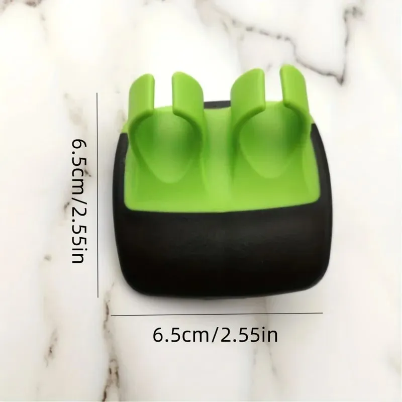 1pc Stainless Steel Handheld Vegetable Peeler with Rubber Finger Grip Comfortable Palm Peeler Suitable for Carrots Etc — image 3