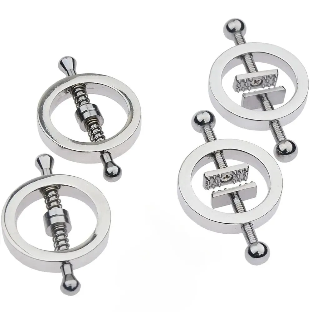 Clip per capezzoli regolabili in acciaio inossidabile Articoli erotici Stimolazione dei capezzoli Seno Bondage Restraint Bdsm Giocattolo del sesso per donna — image 1