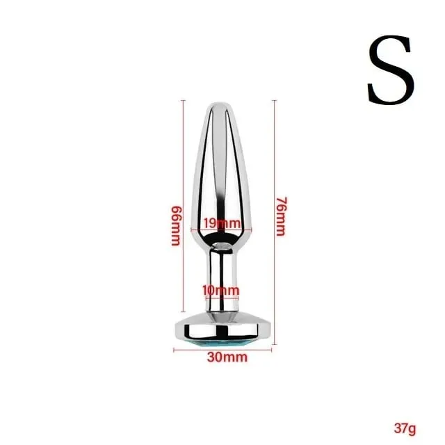 Small Size Metal Anal Beads Butt Plug Mini Rainbow Rose gold Butt Plug Crystal Jewelry Trainer Anal Dildo Masturbation Sex Toy — image 13