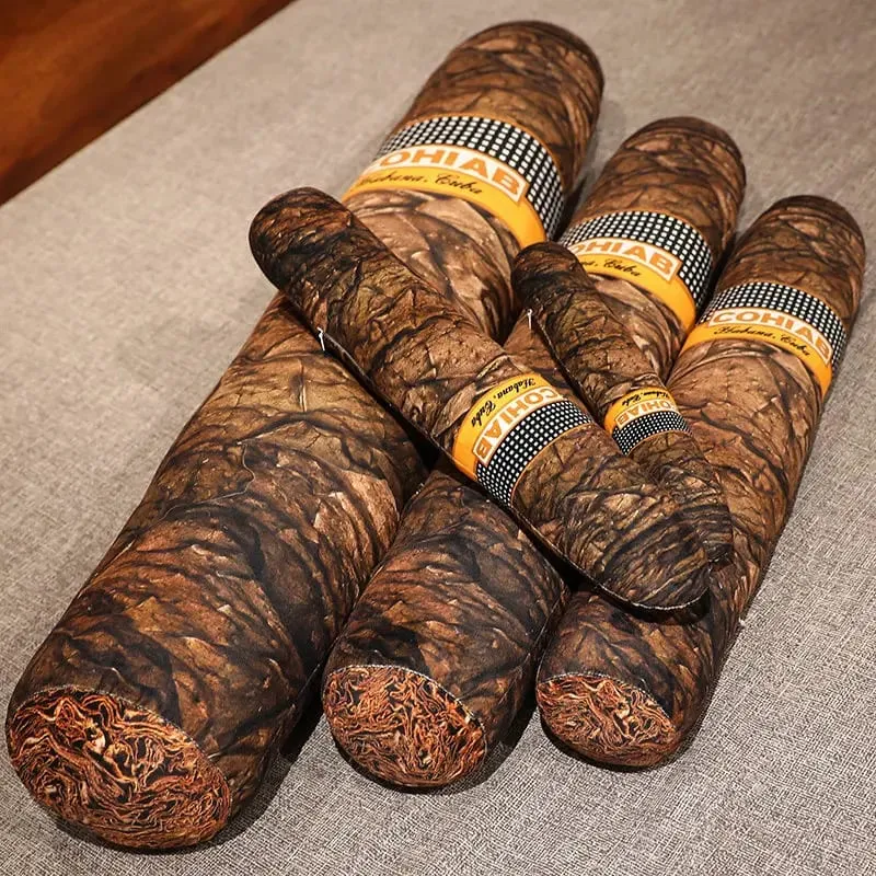 35~110cm Brown Long Cigar Cigarette Plush Pillow Stuffed Sleeping Leg Support Companion Men Birthday Gift — image 7