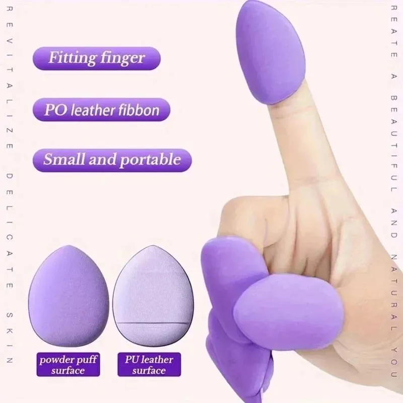 12Pcs Makeup Sponge Velvet Triangle Powder Puff Face Finger Puffs Mini Beauty Egg Liquid Foundation Tools Make Up Accessories — image 3