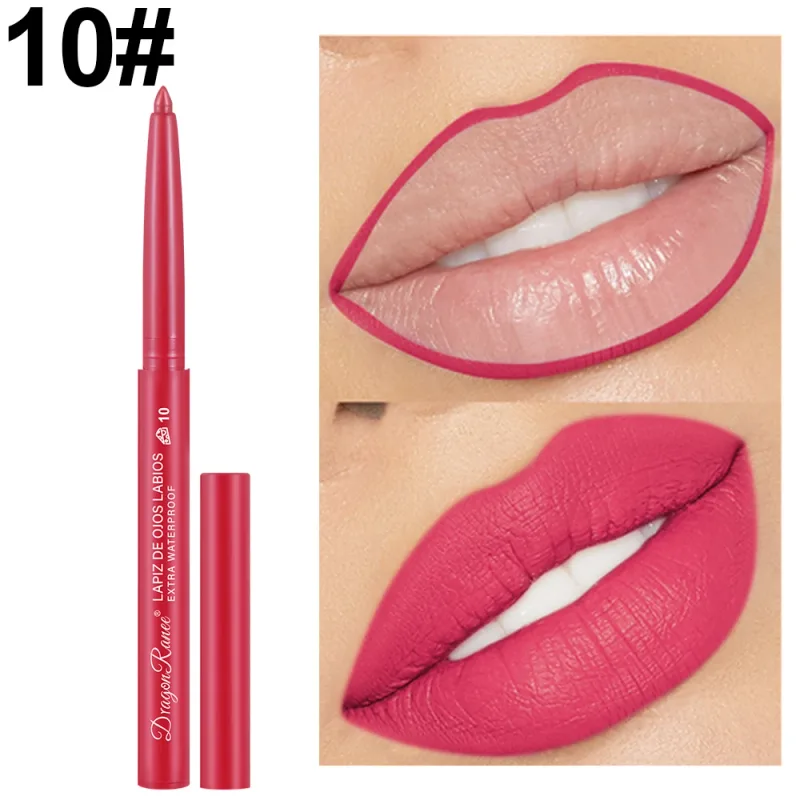 Lip Liner Lipstick Pen Waterproof Long-Lasting Contouring Lip Pencil Matte Finish Beginner Automatic Lip Liner Bean Paste Color Contouring Pen Automatic Rotating Lip Liner — image 13
