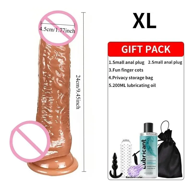 Dildo Lembut yang realistik dengan Cawan Sedutan Kuat Melancap Mainan Seks Dildo G-spot Besar Sesuai untuk Wanita dan Pasangan Perangsang Dubur Faraj Dewasa Mainan Seks Dewasa untuk Wanita Dildo Erotik Palam Dubur Zakar Lelaki Lelaki Zakar Permainan Dewasa Permulaan Dil Dubur