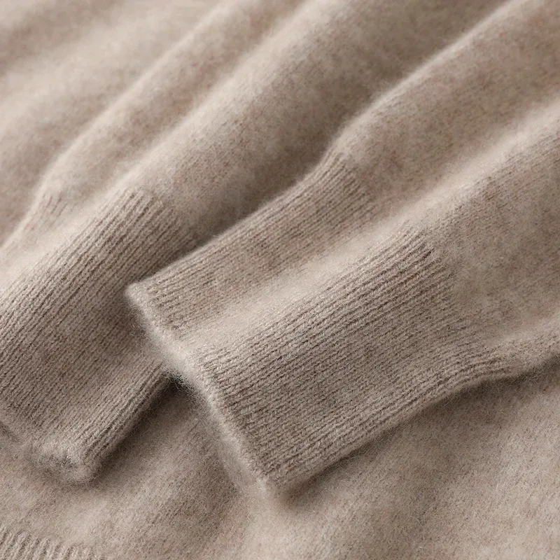 DjzDsm ฤดูใบไม้ร่วงฤดูหนาวเสื้อกันหนาวผู้ชาย 100% Merino ขนสัตว์หนา Hooded Pullover เสื้อถักนุ่มสบายๆขนสัตว์เสื้อผ้า Tops