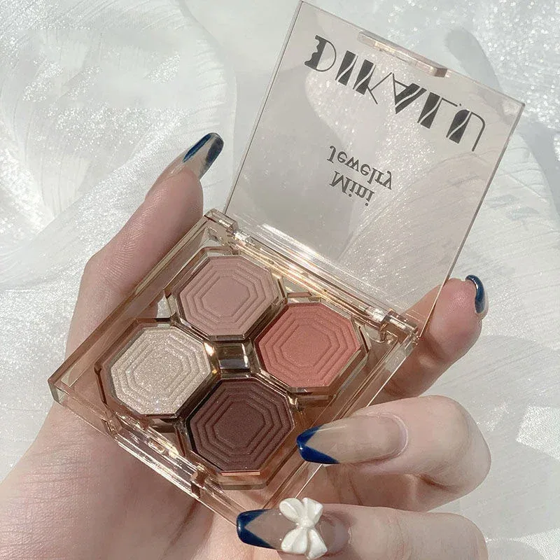 3/4 Colors Milk-Tea Eyeshadow Palette Professional Highlight Shimmer Brightening Long Lasting Eye Shadow Eye Makeup Eye Cosmetic — image 12