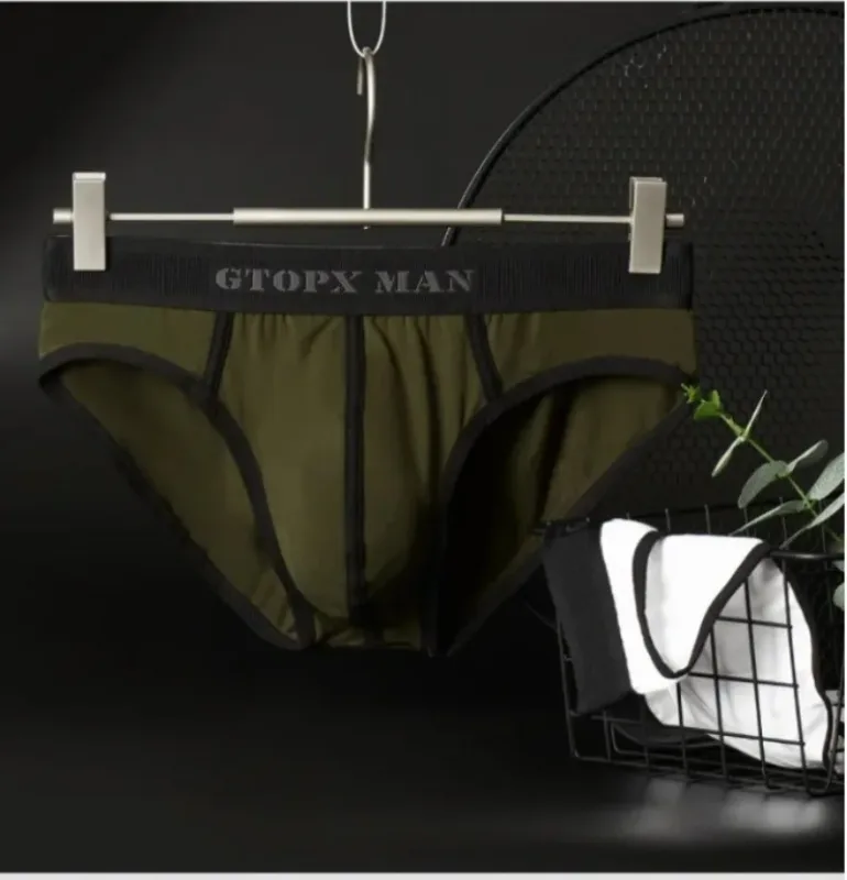 Sexy Men Underwear U Convex Pouch Single-layer Cotton Briefs for Men — image 12