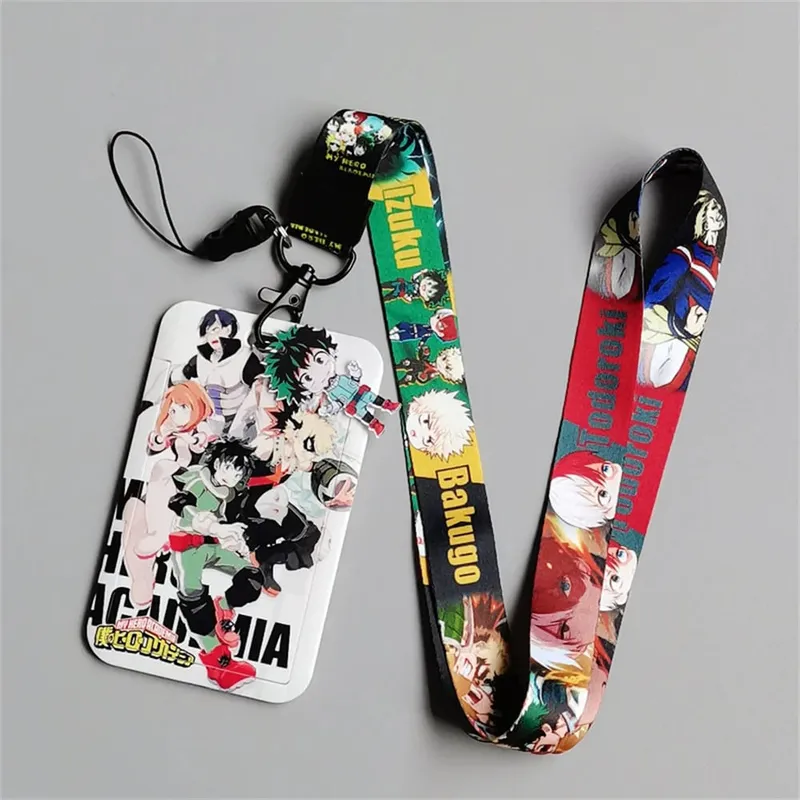 My Hero Academia Figures Cartoon Card Holder Student Cell Phone Lanyard Campus Cartoon Clutch deku All Might Cartoon Card Holder — image 8