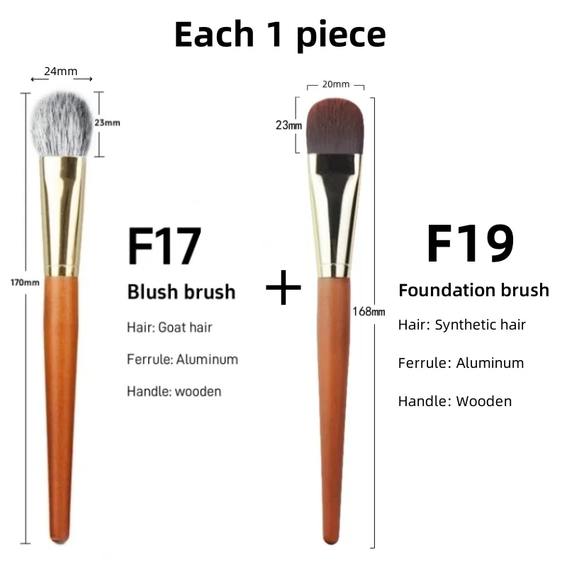 Blush Brush Highlighter Face Shadow Makeup Brushes Natural Goat Blusher Essential Cosmetic Tools — image 9
