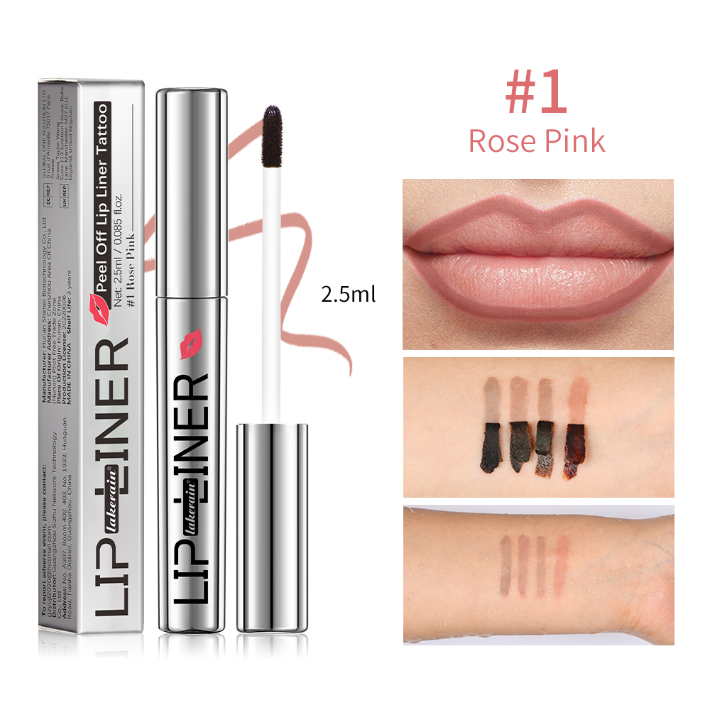 Lipliner Peel Off Lip Liner Stain Peel Off Lip Liner Tattoo Waterproof Matte Long-Lasting Brown Nude Lip Color Cosmetics Makeup — image 10