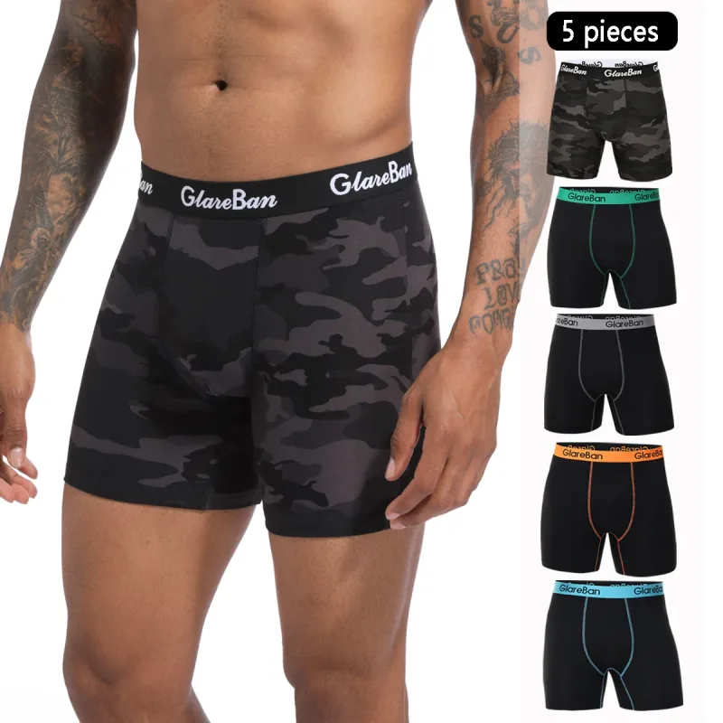 5pcs Set Mid-Long Boxer Shorts Halloween Underwear Male Underpants for Men Homme Boxershorts Slips Soft Panties Brand Sexy — image 12