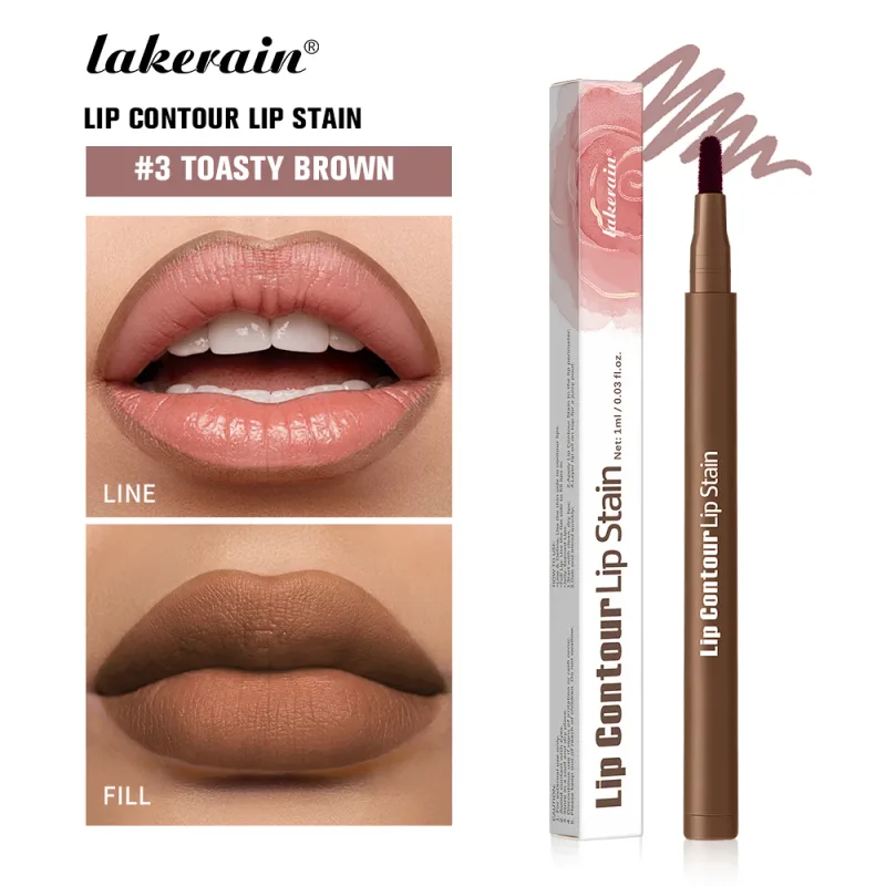 Waterproof 2 In 1 Lip Stain And Liner Pen Long Lasting Smudge Proof Kiss Proof Transfer Resistant 8 Colors Makeup Lip Pencil — image 14