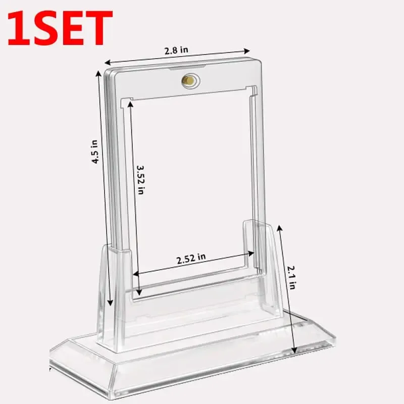Magnetic Card Holder Support Set 35PT Hard Plastic Protectors Sleeves Trading Display Case Baseball Football Sports Yugioh Cards