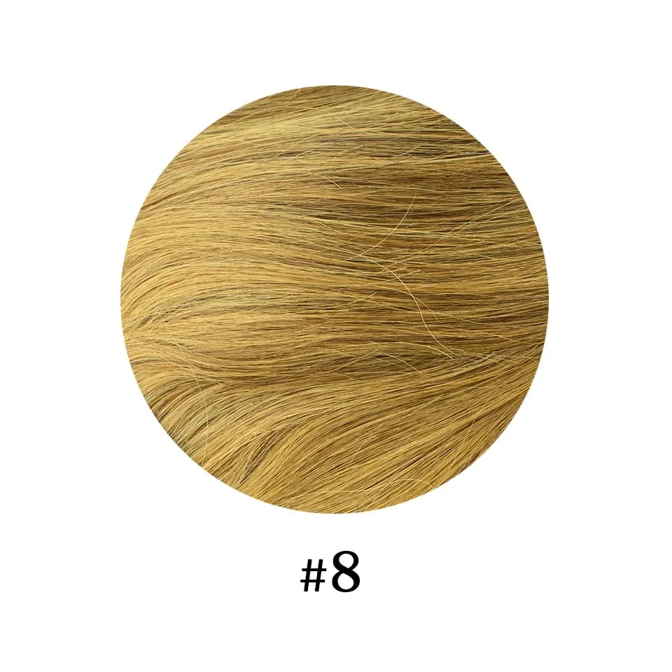 Clip in One Piece Straight 10inches with 5clips Human Hair Extension Brazilian Remy Hairpiece Clip in Hair Extensions Natural — image 14
