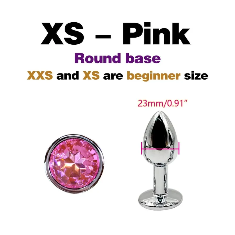 Metal Anal Plug With Gem Base Beginner To Expert 5 Size Butt Plug G-Point Massage Dildos Female/Male Couples Adult Sex Toys — image 9