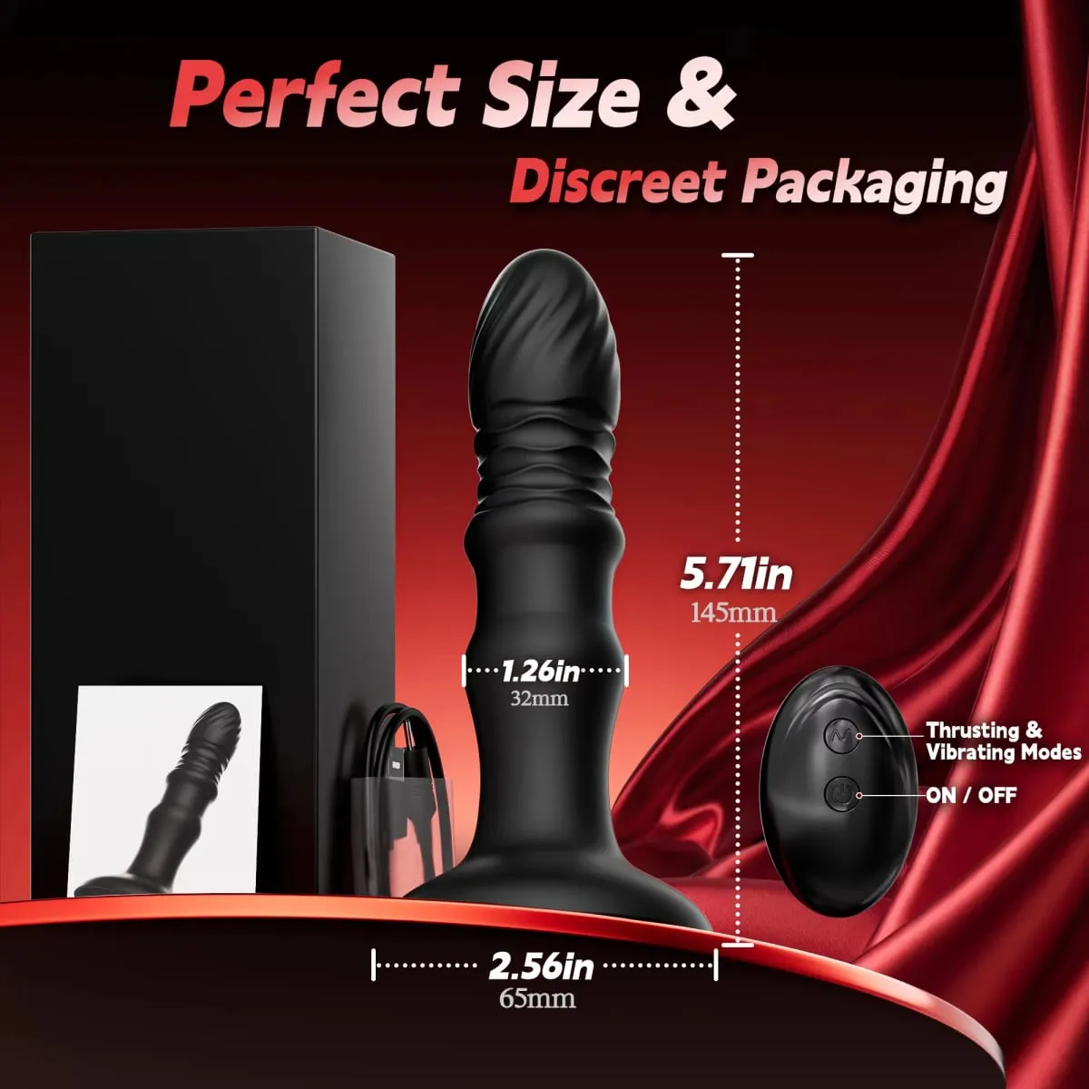 Stoßender männlicher Prostata-Massagegerät, Analvibrator, Fernbedienung, vibrierender Buttplug mit Saugnapf, Sexspielzeug für Männer und Frauen — image 6