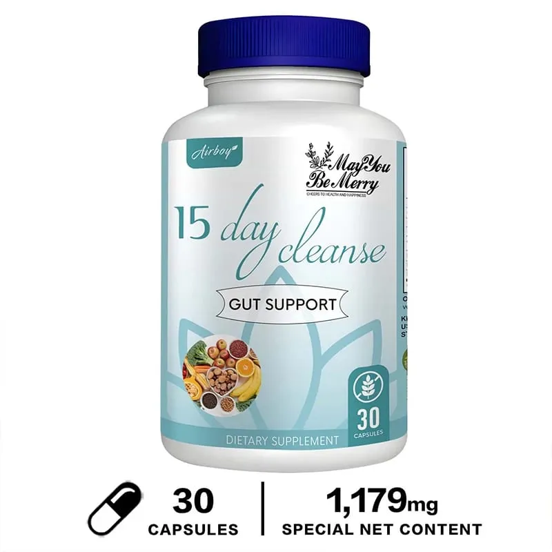 15 Day Cleanse and Detox - Supports Gut Health Improves Digestion Metabolism and Promotes Weight Management