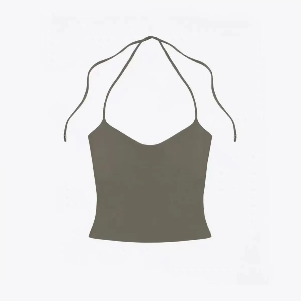 Tank summer red lace up halter top with cherry pink suspender and hollowed out back design — image 10