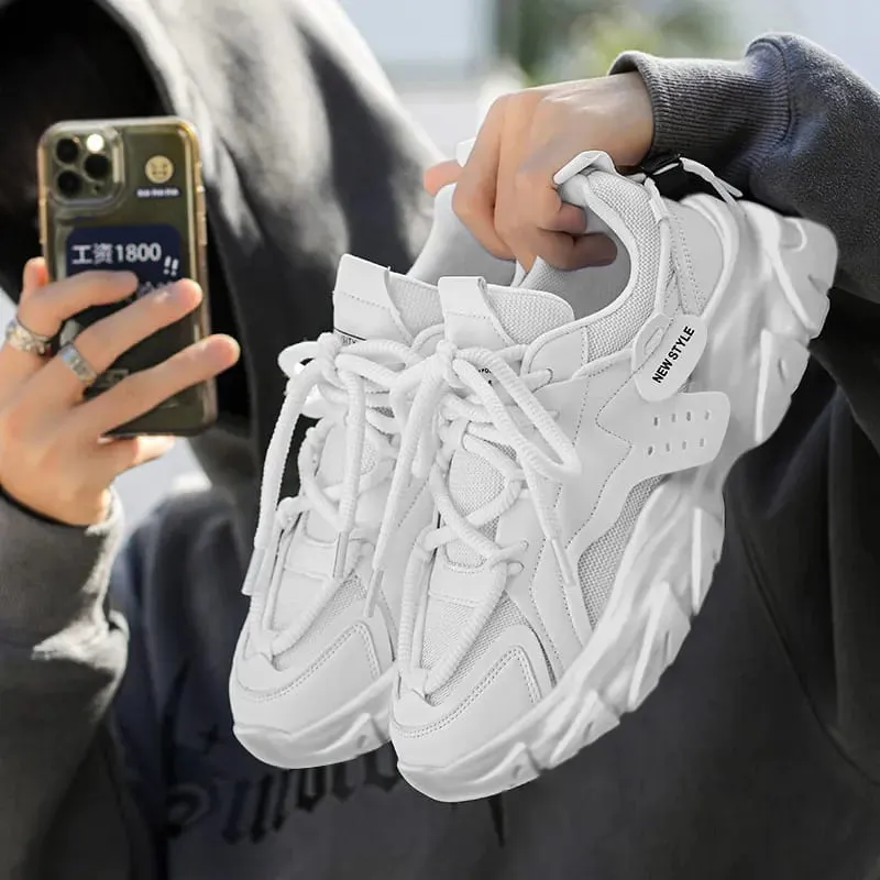 Men's Shoe Breathable Thick Soled Casual Sneakers Outdoor Running Four Seasons New Tennis Men Soft Soles Comfort Male Sneakers — image 7