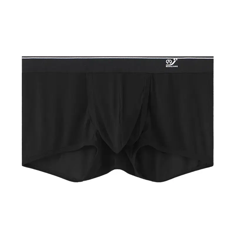 1 PCS Ice Silk Space Capsule Underwear Men's Compartment Solid Summer Breathable Ultra-thin Boxers Shorts Transparentes Hombre — image 9