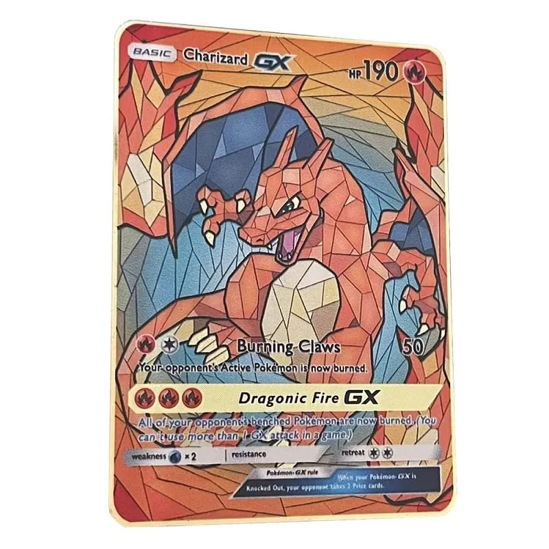 Kartu Logam Pokemon Baru Yang Keren 10000 Poin Kartu Super Arceus Charizard Bahasa Inggris Mewtwo Lucario Greninja Lillie Kartu Anime — image 34