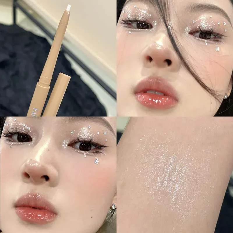 1PC Matte Pink Lying Silkworm Pen Natural Brightening Glitter Eye Shadow Pencil Smooth Quick Drying Eyes Beauty Makeup Cosmetics