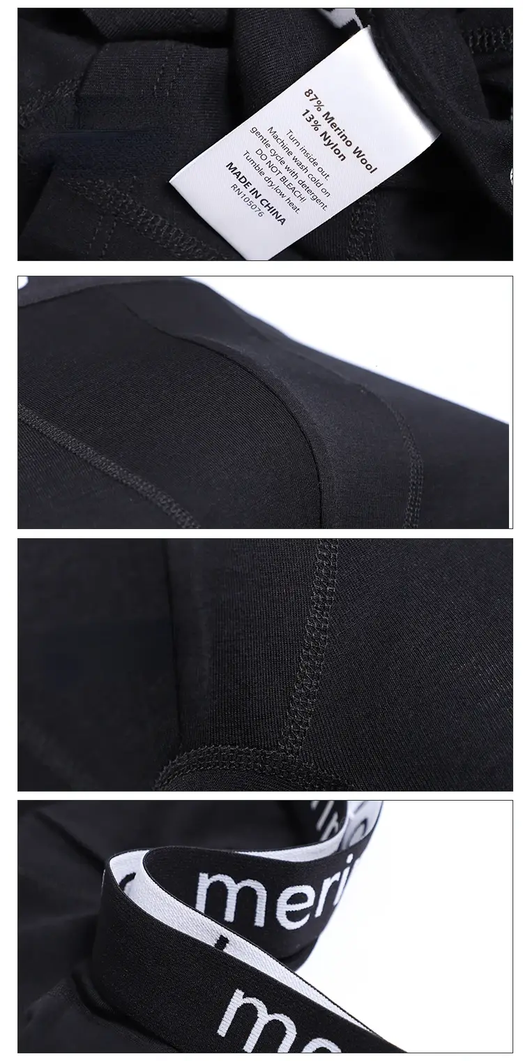 Mens Merino Wool Underwear Boxer Briefs 87% Merino Wool Blend Boxershorts Men Soft Breathable Moisture Wicking Sports Underpants — image 5