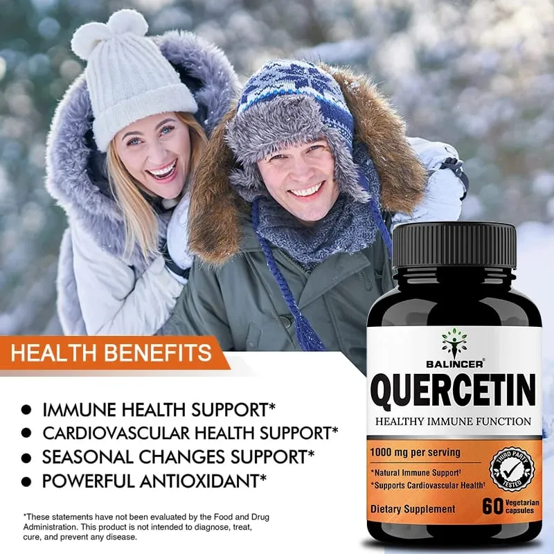 Natural Quercetin Supplement Vegan Capsules Bioflavonoid Support - Supports immune health and energy levels — image 2