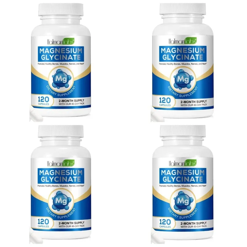 건강한 뼈 근육 및 신경 지원 성인을 위한 208mg 원소 비스글리시네이트 함유 마그네슘 글리시네이트 캡슐 120캡슐 — image 10